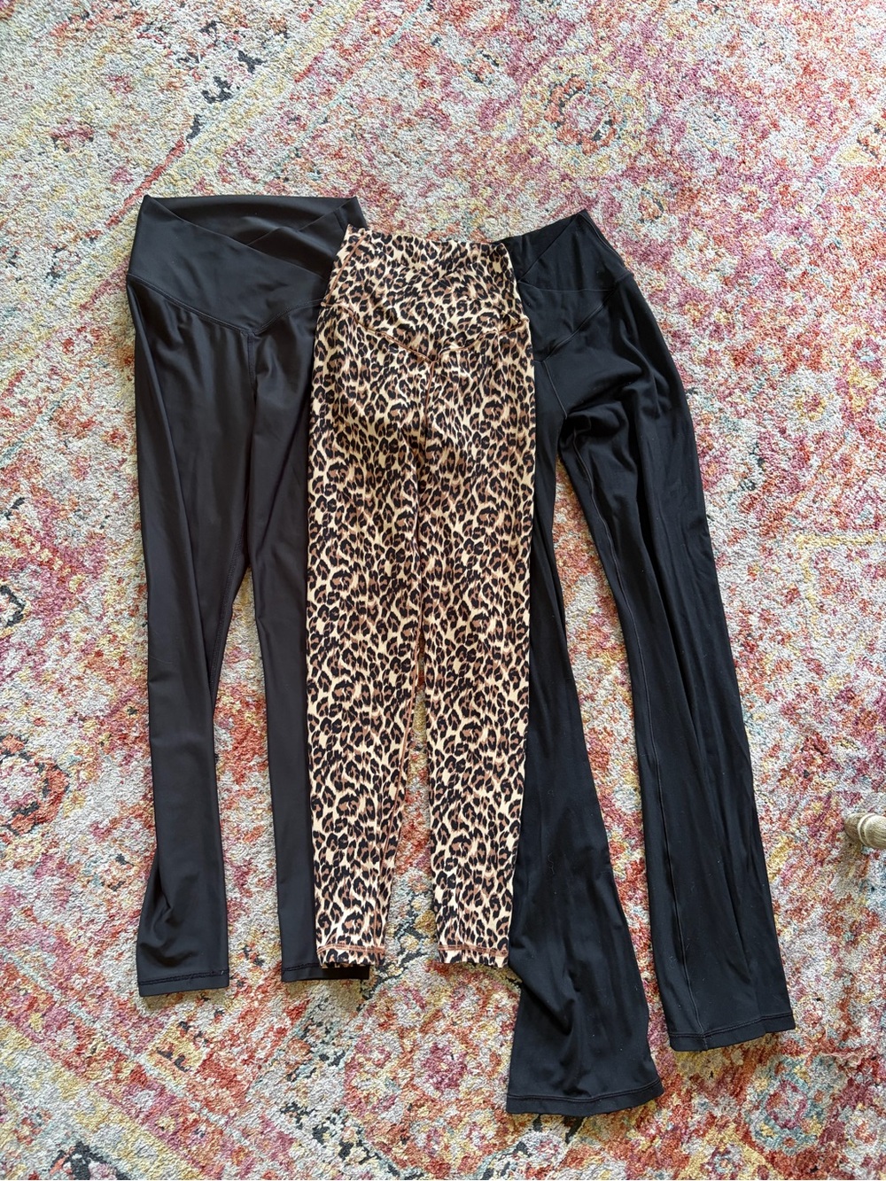 Bundle of 3 Leggings – Black and Leopard Print
